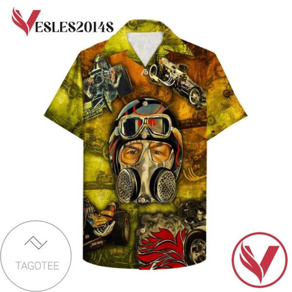 Car Racing Print Short Sleeve Hawaiian Casual Shirt Vesles2014S 1