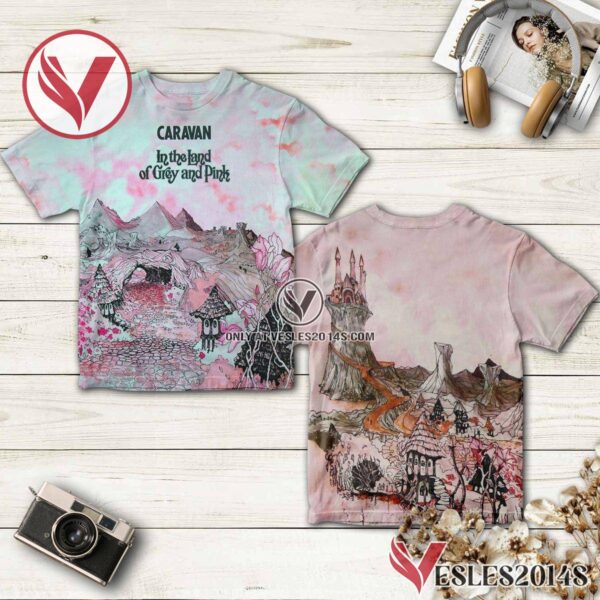 Caravan In The Land Of Grey And Pink Album Cover Shirt, Unique Gifts For Music Lovers - Vesles2014S
