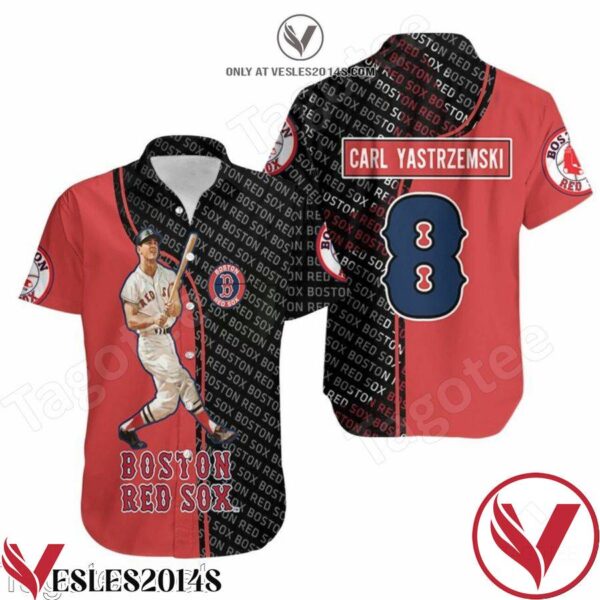 Carl Yastrzemski 8 Boston Red Sox Hawaiian Shirt, Unique Gifts For Friends - Vesles2014S 1