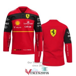 Carlos Sainz Jr Scuderia Ferrari F1 Santander Velas Ceva Hockey Jersey, Trending Gifts For Fans - Vesles2014s