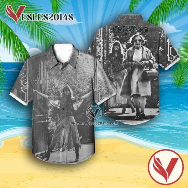 Carly Simon Anticipation Album Cover Hawaiian Shirt, Unique Gifts For Music Lovers - Vesles2014S