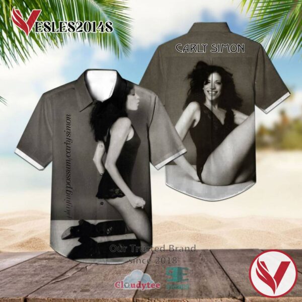 Carly Simon Playing Possum Album Hawaiian Shirt, Best Gift For Music Lovers Vesles2014S