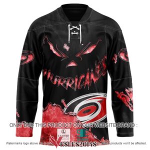 Carolina Hurricanes Blood Personalized Hockey Jersey Shirt, Trending Gifts For Fans - Vesles2014s