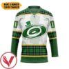 Carolina Hurricanes St Patrick Day Custom Name Custom Number Hockey Jersey, Trending Gifts For Fans - Vesles2014s