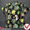 Cartoon Characters Tropical Leaf Black Hawaiian Shirt, Unique Gifts For Friends - Vesles2014S 1