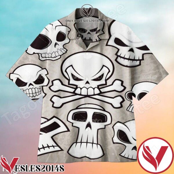 Cartoon Skull Hawaiian Shirt, Unique Gifts For Friends - Vesles2014S 1