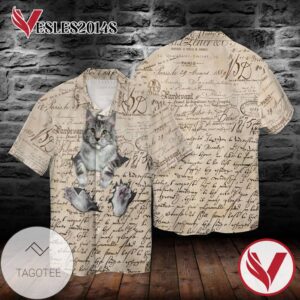 Cat Graphic For Men And Women Graphic Print Short Sleeve Hawaiian Casual Shirt Vesles2014S 1