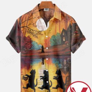 Cat Halloween Trick Or Treat Halloween Hawaiian Shirt, Unique Gifts For Friends - Vesles2014S 1