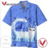 Cat Lover Print Short Sleeve Hawaiian Casual Shirt Vesles2014S