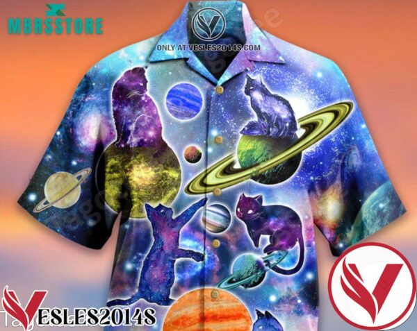 Cat Plays With Space Limited Edition Hawaiian Shirt, Unique Gifts For Friends - Vesles2014S 1