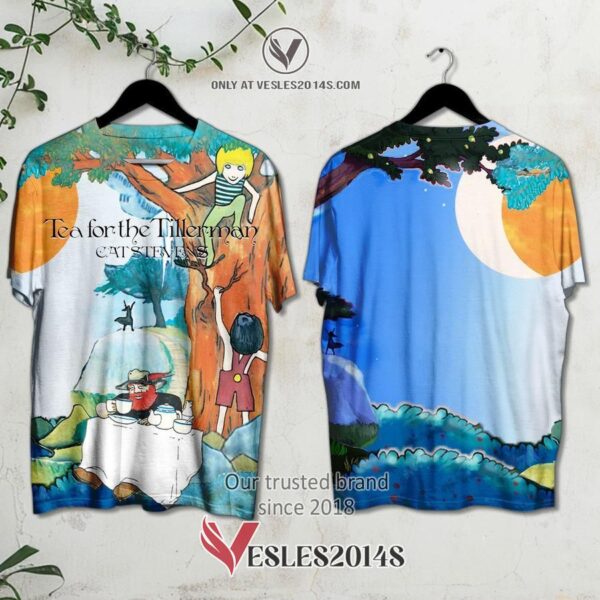 Cat Stevens-Tea for the Tillerman Album Blue 3D Shirt, Unique Gifts For Music Lovers - Vesles2014S