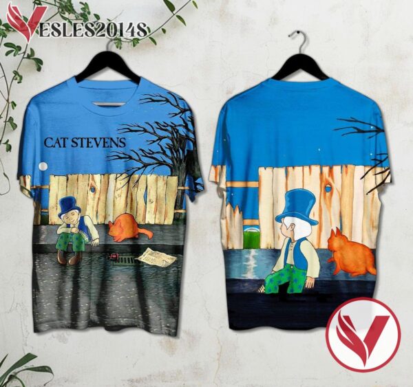 Cat Stevens Teaser And The Firecat Album Cover Style 3 Shirt, Perfect Gifts For Music Lovers - Vesles2014S