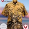 Cat Viking Print Short Sleeve Hawaiian Casual Shirt Vesles2014S