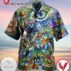 Cat colorful Print Short Sleeve Hawaiian Casual Shirt Vesles2014S