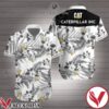 Caterpillar Inc Black Tropical Floral White Hawaiian Shirt, Unique Gifts For Friends - Vesles2014S 1