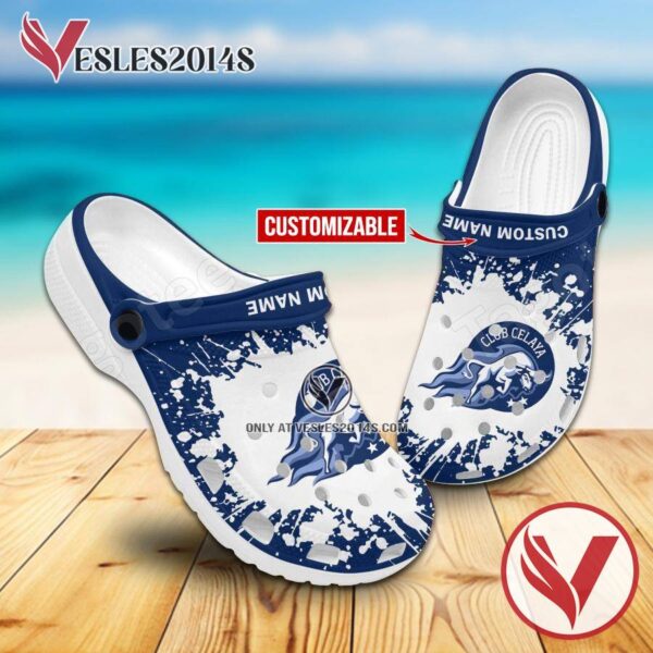 Celaya FC Logo Custom Crocs Clogs, Unique Footwear For Fans