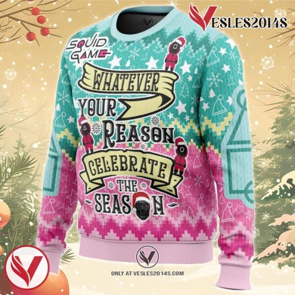 Celebrate the Season Squid Game Christmas Sweater 1