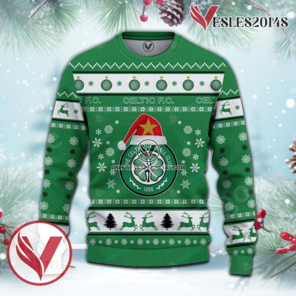 Celtic F.C. Sport Ugly Christmas Sweater, Unique Gifts For Fans - Vesles2014aS 2