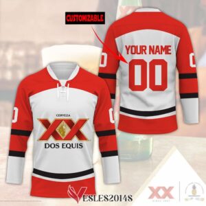 Cerveza Dos Equis Personalized Hockey Jersey, Trending Gifts For Fans - Vesles2014s