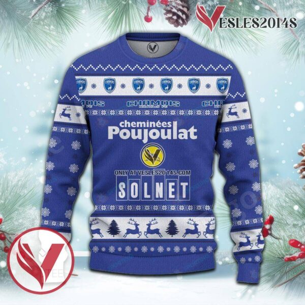 Chamois Niortais FC Sport Ugly Christmas Sweater, Unique Gifts For Fans - Vesles2014aS 2