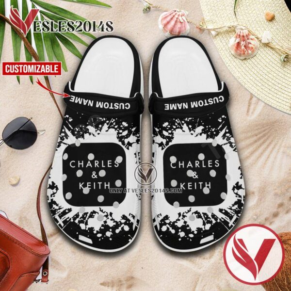 Charles & Keith Logo Crocs Clogs, Unique Footwear For Fans 1