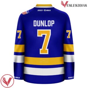 Charlestown Chiefs Blue Reggie Dunlop Hockey Jersey - Vesles2014S 3