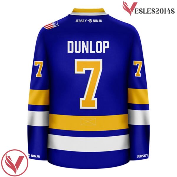 Charlestown Chiefs Blue Reggie Dunlop Hockey Jersey - Vesles2014S 3