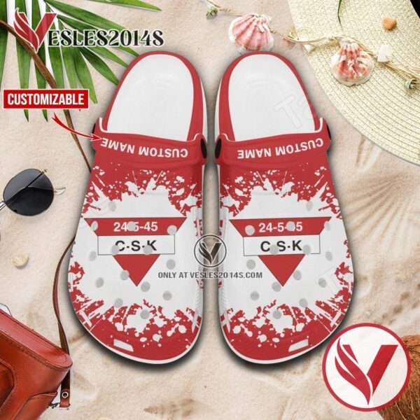 Charlottenlund Handball Club Crocs Clogs, Unique Footwear For Fans 1