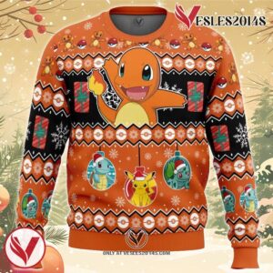 Charmander I Choose You Pokemon Ugly Christmas Sweater, Unique Christmas Gift For Fans - Vesles2014S