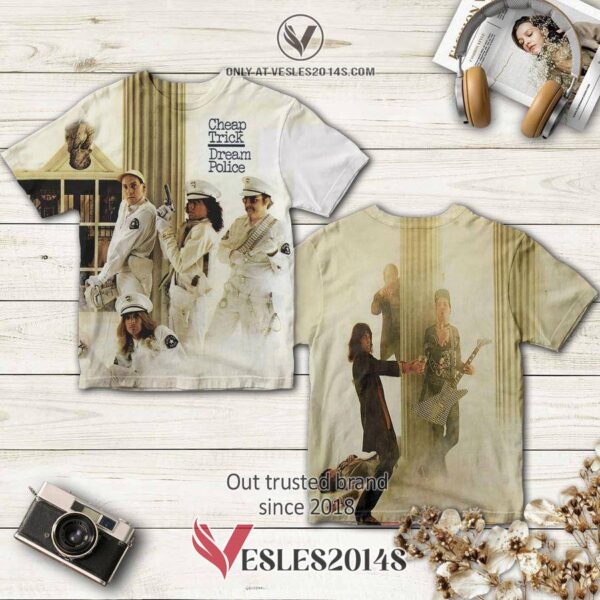 Cheap Trick Band Dream Police Album 3D T-Shirt, Perfect Gifts For Music Lovers - Vesles2014S