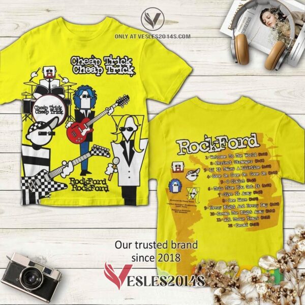 Cheap Trick Band Rockford Album 3D T-Shirt, Unique Gifts For Music Lovers - Vesles2014S b9o