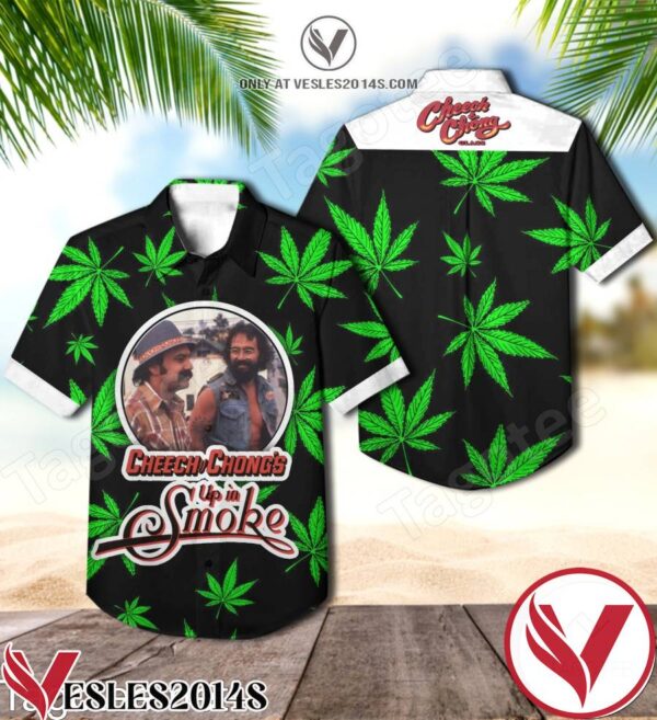 Cheech And Chong’s Up In Smoke Weed Black Hawaiian Shirt, Unique Gifts For Friends - Vesles2014S 1