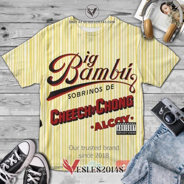 Cheech & Chong Big Bambu Album 3D T-Shirt, Unique Gifts For Music Lovers - Vesles2014S