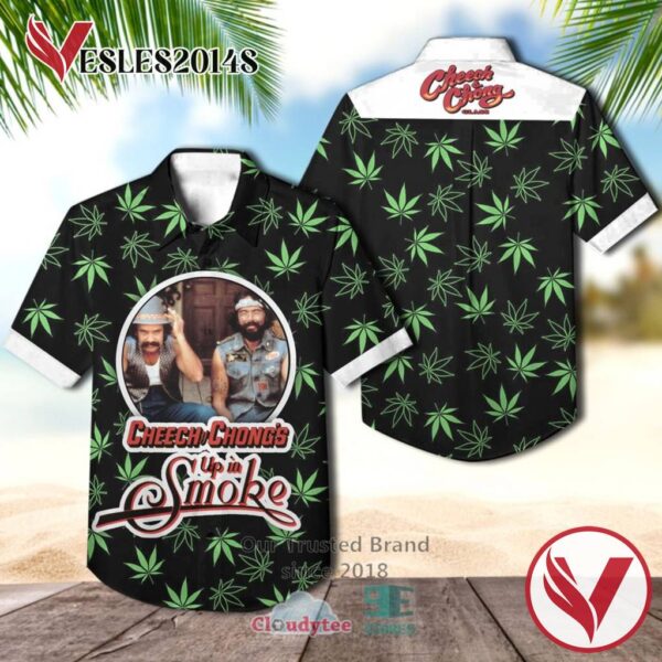 Cheech & Chong Up in smoke weed black Hawaiian Casual Shirt, Best Gifts For Summer Vesles2014S 1