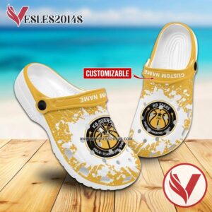 Cheongju KB Stars Logo Crocs Clogs, Unique Footwear For Fans