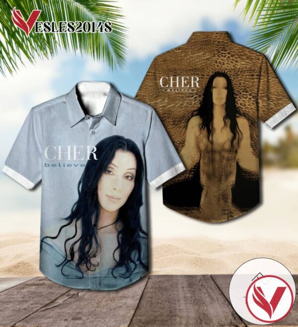 Cher Believe Album Cover Hawaiian Shirt, Best Gift For Music Lovers Vesles2014S