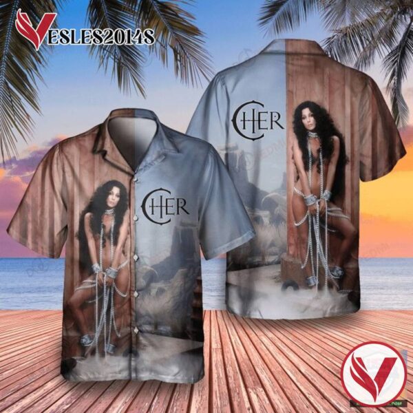 Cher Prisoner Album Cover Casual Hawaiian Shirt , Best Gift For Music Lovers Vesles2014S