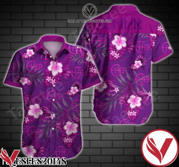 Cher Tropical Floral Purple Hawaiian Shirt, Unique Gifts For Friends - Vesles2014S 1