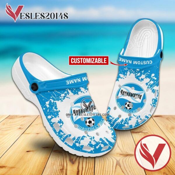 Chernomorets Novorossiysk Custom Name Crocs Clogs, Unique Footwear For Fans