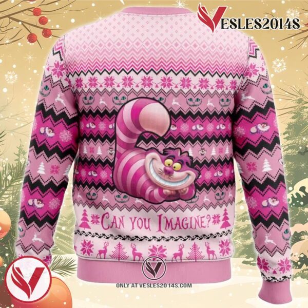 Cheshire Cat Alice in Wonderland Ugly Christmas Sweater, Unique Christmas Gift For Fans - Vesles2014S 1