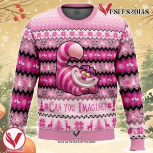 Cheshire Cat Alice in Wonderland Ugly Christmas Sweater, Unique Christmas Gift For Fans - Vesles2014S