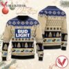 Chevron Pattern Bud Light Christmas Ugly Sweater, Unique Winter Outfits For Fans - Vesles2014S  1