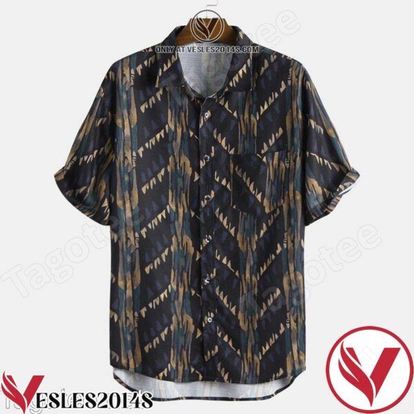 Chevron Triangle Stripe Pattern Hawaiian Shirt, Unique Gifts For Friends - Vesles2014S 1