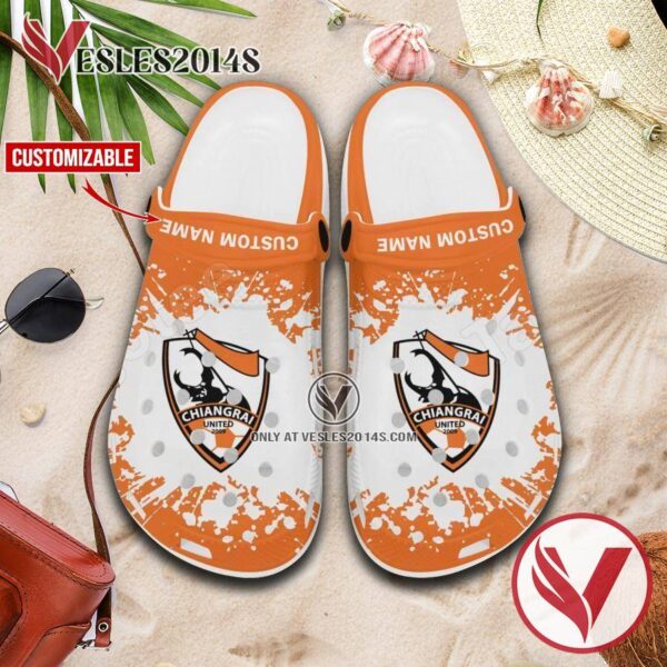 Chiangrai Utd Logo Custom Crocs Clogs, Unique Footwear For Fans 1