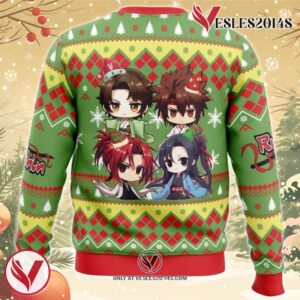 Chibi Christmas Rurouni Kenshin Samurai X Ugly Christmas Sweater, Unique Christmas Gift For Fans - Vesles2014S 1