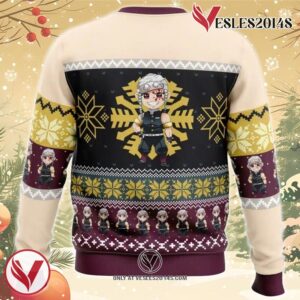Chibi Christmas Tengen Uzui Demon Slayer Ugly Christmas Sweater, Unique Christmas Gift For Fans - Vesles2014S 1