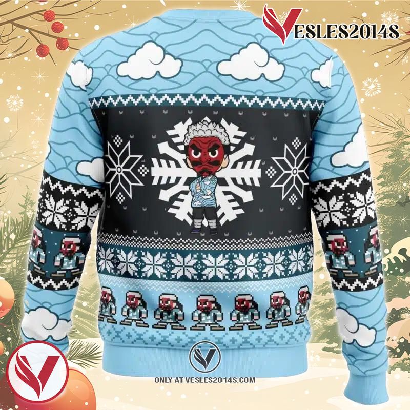 Chibi Christmas Urokodaki Sakonji Demon Slayer Ugly Christmas Sweater, Unique Christmas Gift For Fans - Vesles2014S 1