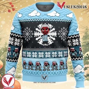 Chibi Christmas Urokodaki Sakonji Demon Slayer Ugly Christmas Sweater, Unique Christmas Gift For Fans - Vesles2014S