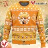 Chibi Christmas Zenitsu Agatsuma Demon Slayer Ugly Christmas Sweater, Unique Christmas Gift For Fans - Vesles2014S