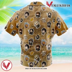 Chibi Fellowship Of The Ring Pattern The Lord Of The Rings Hawaiian Button Up Shirt, Perfect Gifts For Anime Lovers - Vesles2014S 1